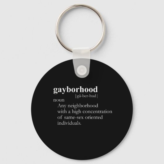 GAYBORHOOD (definitie) Sleutelhanger (Voorkant)