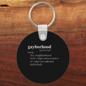GAYBORHOOD (definitie) Sleutelhanger (Voorkant)