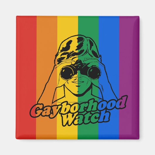 GAYBORHOOD WATCH MAGNEET (Voorkant)