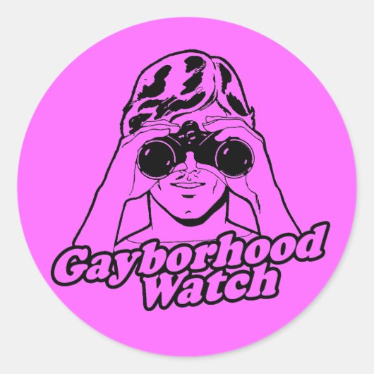 Gayborhood Watch Sticker (Voorkant)