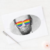 Gaybraham Lincoln Ovale Sticker (Envelop)