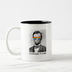 Gaybraham Lincoln Pride Tweekleurige Koffiemok