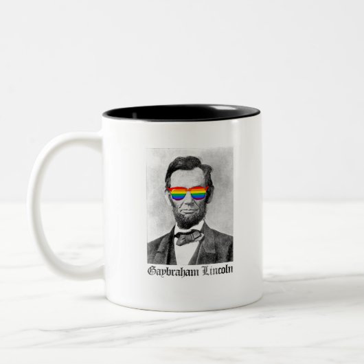 Gaybraham Lincoln Pride Tweekleurige Koffiemok (Links)
