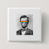 Gaybraham Lincoln Vierkante Button 5,1 Cm (Voorkant)