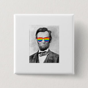 Gaybraham Lincoln Vierkante Button 5,1 Cm