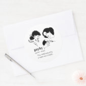 GAYBY (Lesbisch) Ronde Sticker (Envelop)