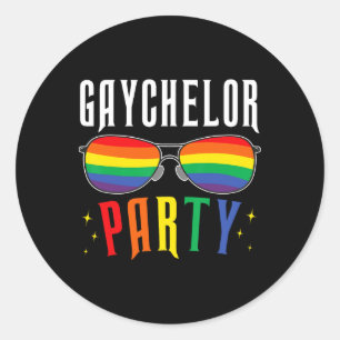 Gaychelor Homoseksueel Lesbisch Lgbtq Pride Bachel Ronde Sticker
