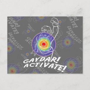 Gaydar. Activeer! Rainbow Lesbian Briefkaart