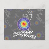 Gaydar. Activeer! Rainbow Lesbian Briefkaart (Voorkant)