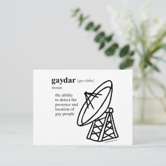 GAYDAR BRIEFKAART (Staand voorkant)