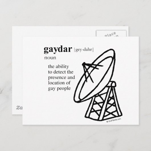 GAYDAR BRIEFKAART (Voorkant / Achterkant)
