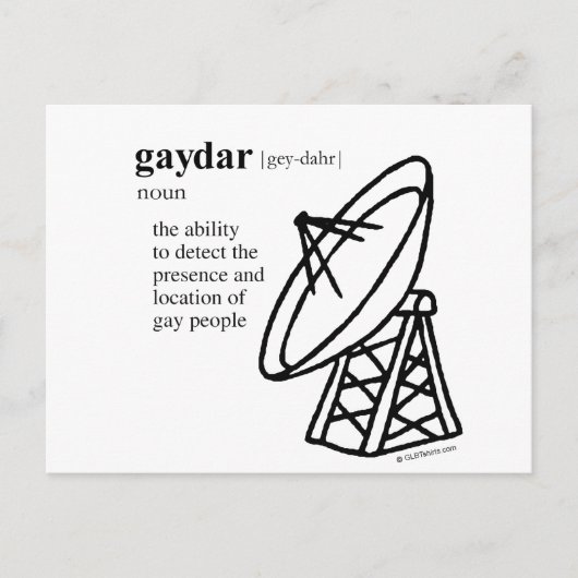 GAYDAR BRIEFKAART (Voorkant)