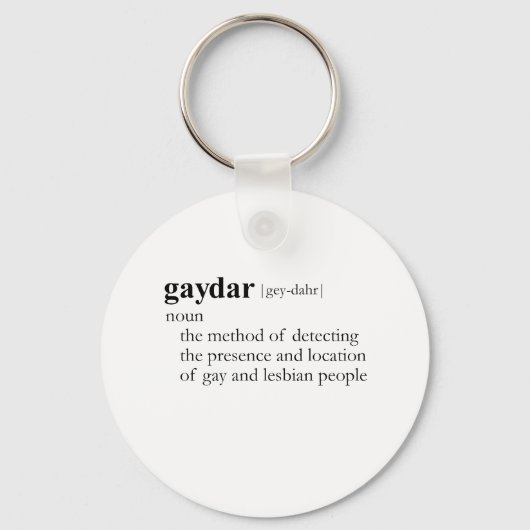 GAYDAR (definitie) Sleutelhanger (Voorkant)