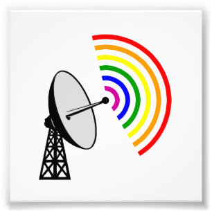 Gaydar Gay Rainbow Radar Foto Afdruk