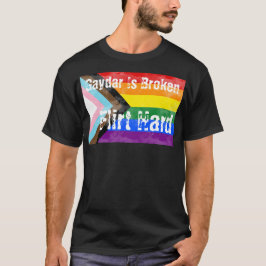 Gaydar is een gebroken vlinder met harde trots t-shirt