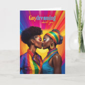 Gaydreaming Afro-Amerikaanse lesbische regenboogli Kaart (Voorkant)