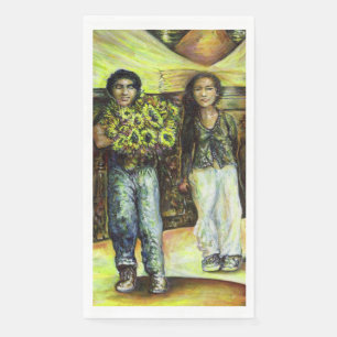 Gaye Elise Beda, Coney Island Beach, klein meisje, Servet