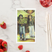 Gaye Elise Beda, Coney Island Beach, klein meisje, Servet (Insitu)