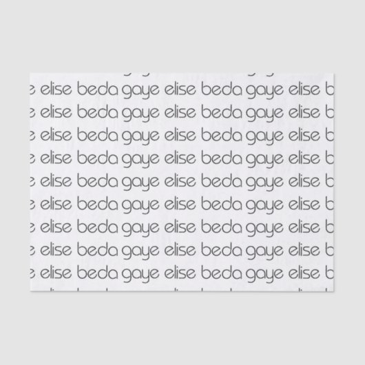 Gaye Elise Beda Tissuepapier (Voorkant)