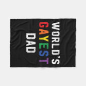 Gayest Dad Cute Gay Pride Lgbt Fathers Day Fleece Deken (Voorkant (Horizontaal))