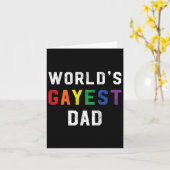 Gayest Dad Cute Gay Pride Lgbt Fathers Day Kaart (Gele Bloem)