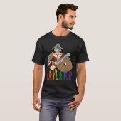 Gaylator Rainbow Warrior with Sword and Shield T-shirt (Voorkant volledig)