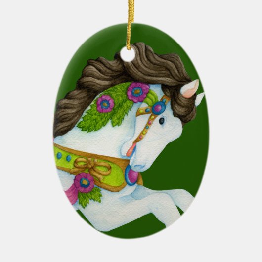 Gayle Carousel Horse Ornament (Voorkant)