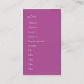 Gayle Carousel Horse Visitekaartje (Achterkant)