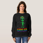 Gaylien Gay Alien Pride Month LGBT homosexual Rain Trui (Voorkant volledig)