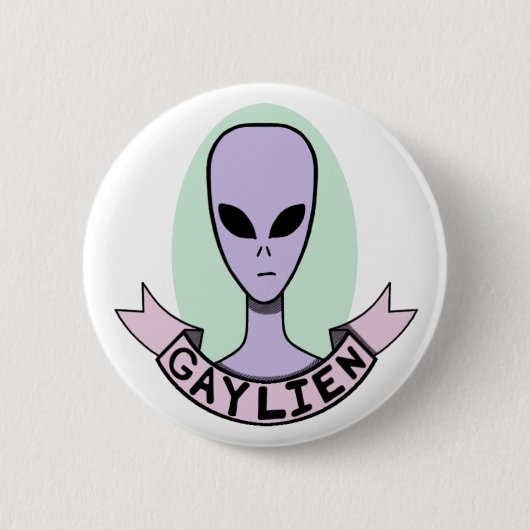 Gaylien [PIN] Ronde Button 5,7 Cm (Voorkant)