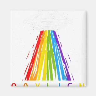 Gaylien Shirt Alien Area 51 Gay UFO Gay Pride Vlag Magneet