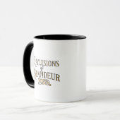 Gaylusions of Grandeur funny gay pun mug Mok (Voorkant links)