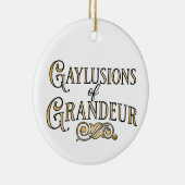 Gaylusions of Grandeur funny gay pun ornament (Rechts)