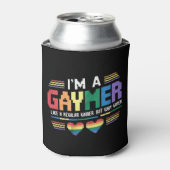 Gaymer als een gewone gamer maar way gayer gamer blikjeskoeler (Blikje Voorkant)
