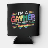 Gaymer als een gewone gamer maar way gayer gamer blikjeskoeler (Voorkant)