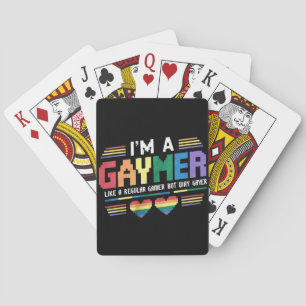 Gaymer als een gewone gamer maar way gayer gamer pokerkaarten