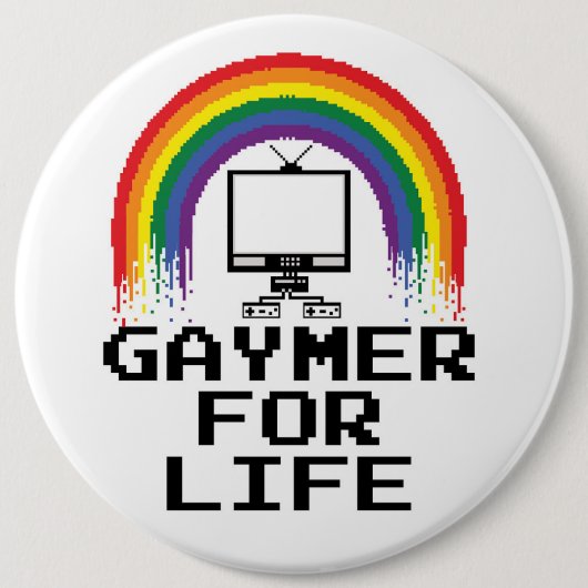 Gaymer for Life Button (Voorkant)