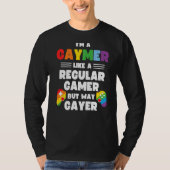 Gaymer Gay Gamer LGBT Pride Rainbow Controller Ga T-shirt (Voorkant)