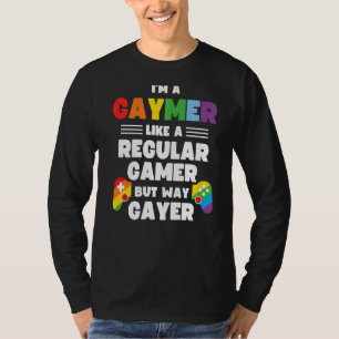 Gaymer Gay Gamer LGBT Pride Rainbow Controller Ga T-shirt