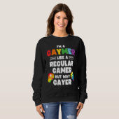 Gaymer Gay Gamer LGBT Pride Rainbow Controller Ga Trui (Voorkant volledig)