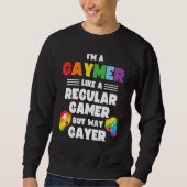 Gaymer Gay Gamer LGBT Pride Rainbow Controller Ga Trui (Voorkant)