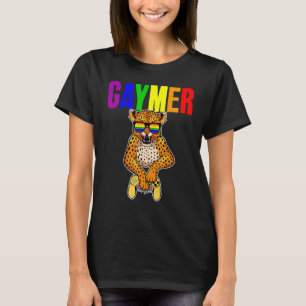 Gaymer Gay Pride Flag Gamer Lgbtq Video Game Leopa T-shirt