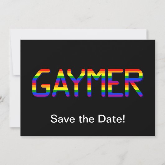 Gaymer Graphic Save The Date (Voorkant)