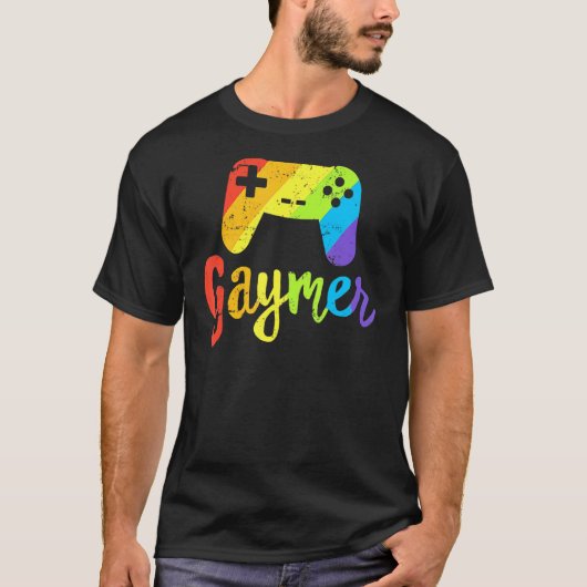 Gaymer LGBT Pride Gay Gamer Rainbow Controller Ga T-shirt (Voorkant)