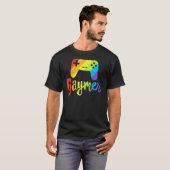 Gaymer LGBT Pride Gay Gamer Rainbow Controller Ga T-shirt (Voorkant volledig)