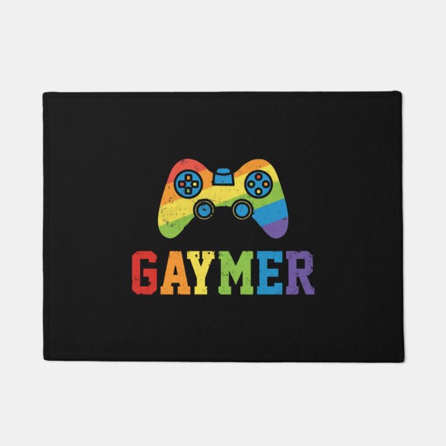 Gaymer LGBT Pride Geek Nerd Game Lover Deurmat (Voorkant)
