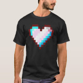 Gaymer Lgbt Retro Pride Transgender Gamer Pixel H T-shirt (Voorkant)