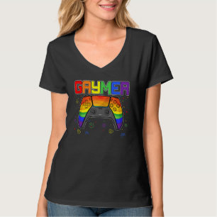 Gaymer Lgbtq Gay Pride Maand Gamer Videospel Gami T-shirt