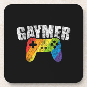 Gaymer Rainbow Flag Gaming Lesbisch Homo Biseksuee Bier Onderzetter