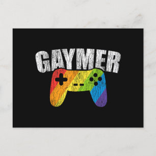 Gaymer Rainbow Flag Gaming Lesbisch Homo Biseksuee Briefkaart